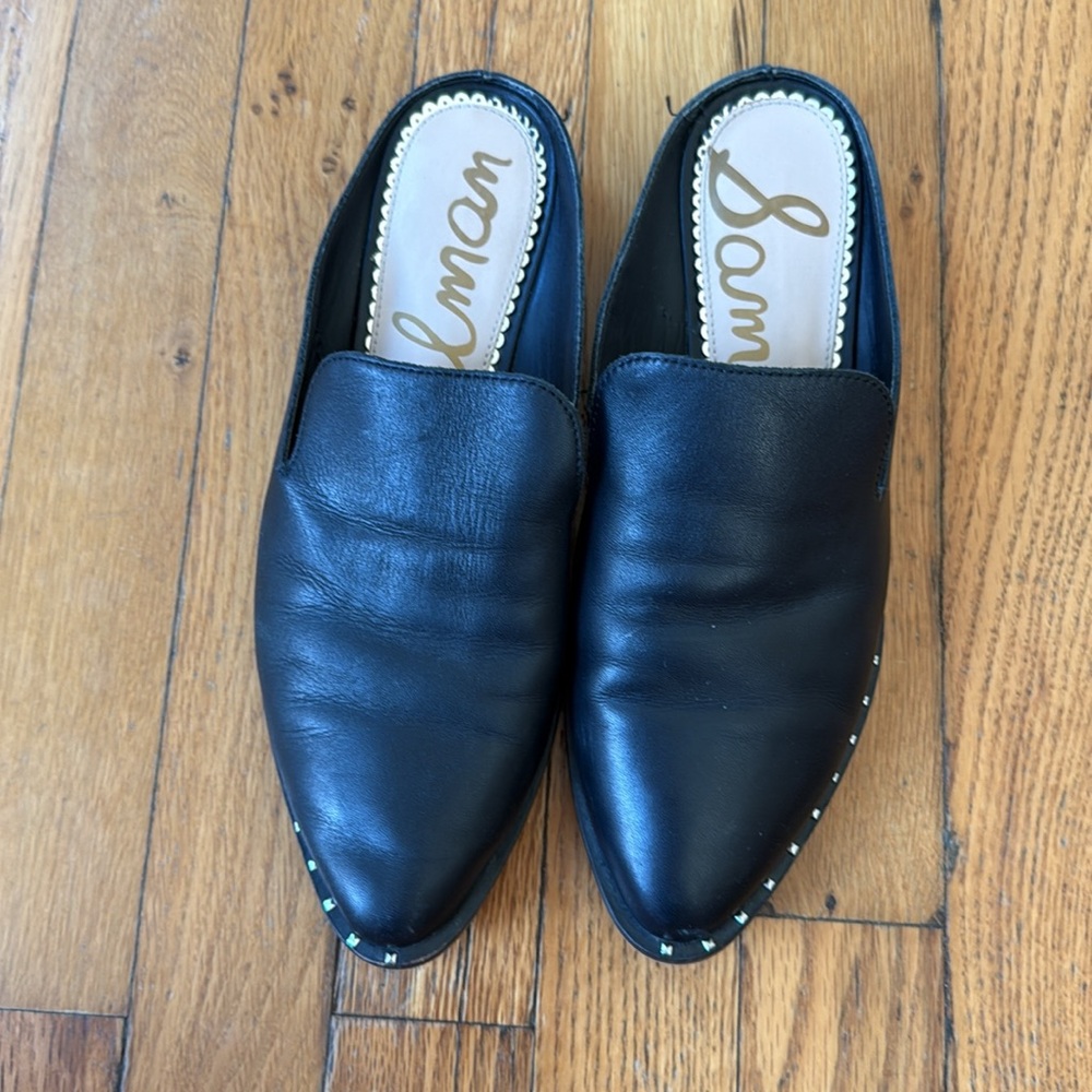 Sam Edelman Lewellyn Black Studded Mules 37 US7 - Picture 3 of 8